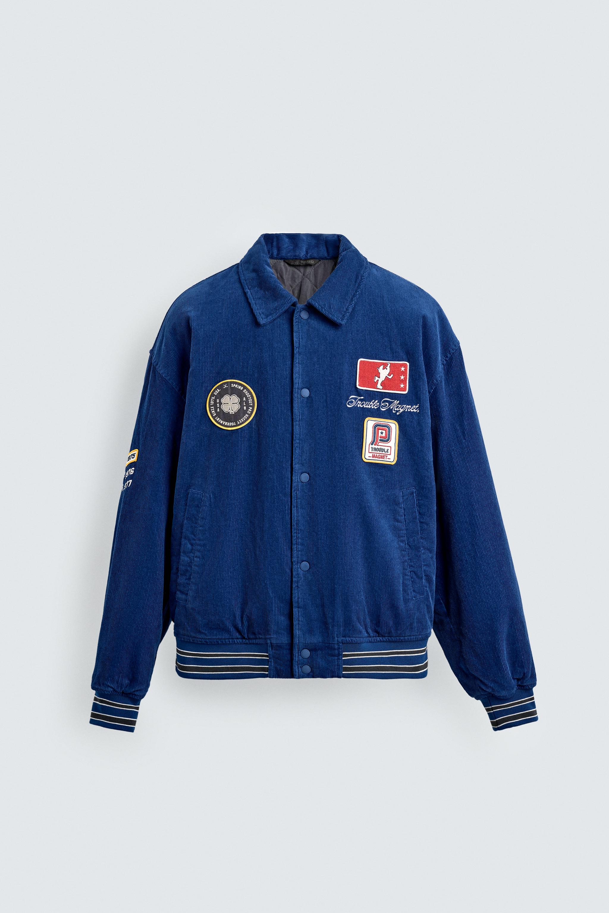 CORDUROY EMBROIDERED PATCH JACKET